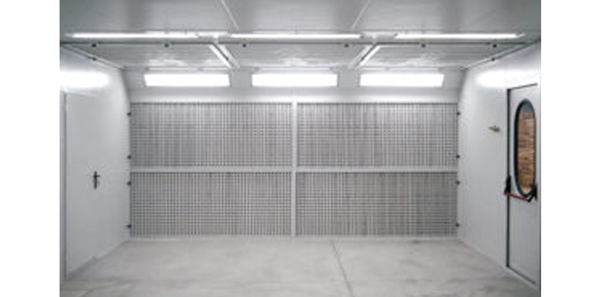 Muro de filtrado para cabina de barnizado